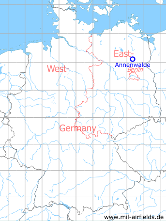 Karte mit Lage Flugplatz Annenwalde
