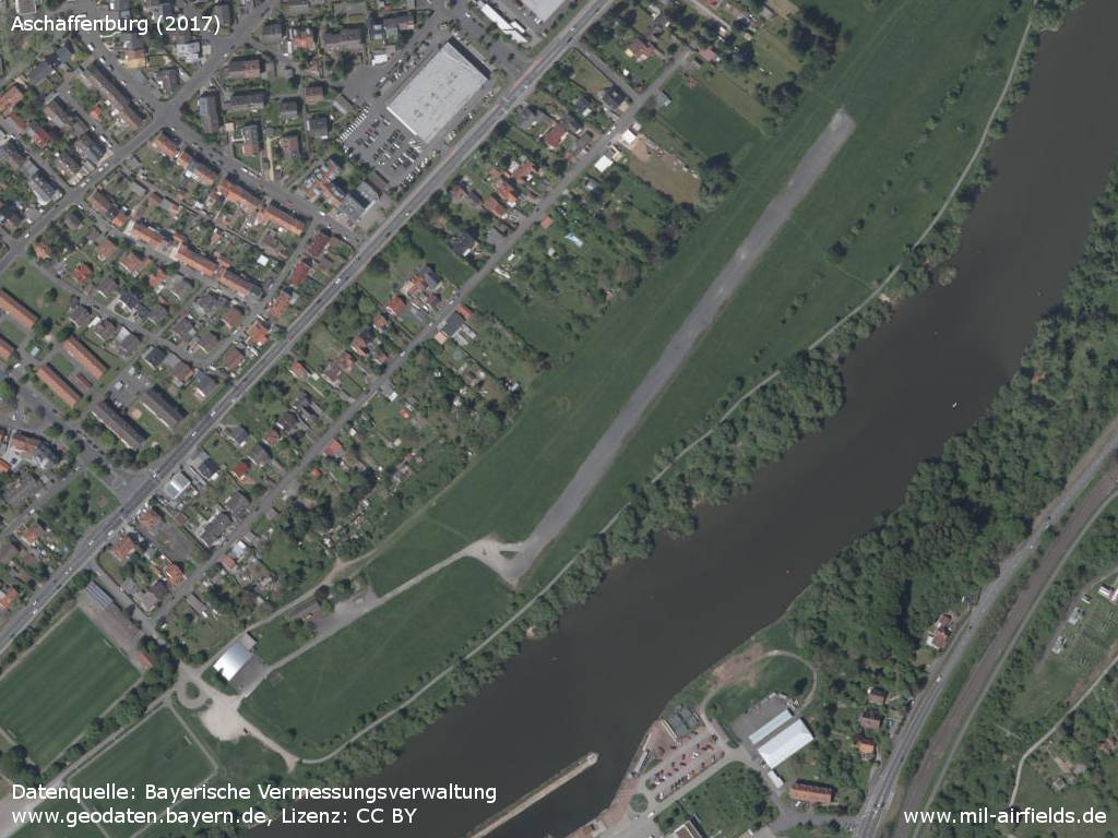 Luftbild US-Army-Flugplatz Aschaffenburg 2017