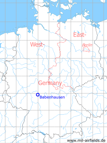 Karte mit Lage Army Airfield Babenhausen