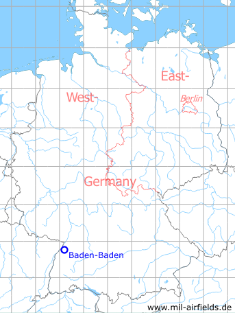 Karte mit Lage Flugplatz Baden-Baden Oos