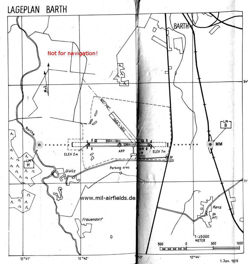 Map of Barth airfield 1976