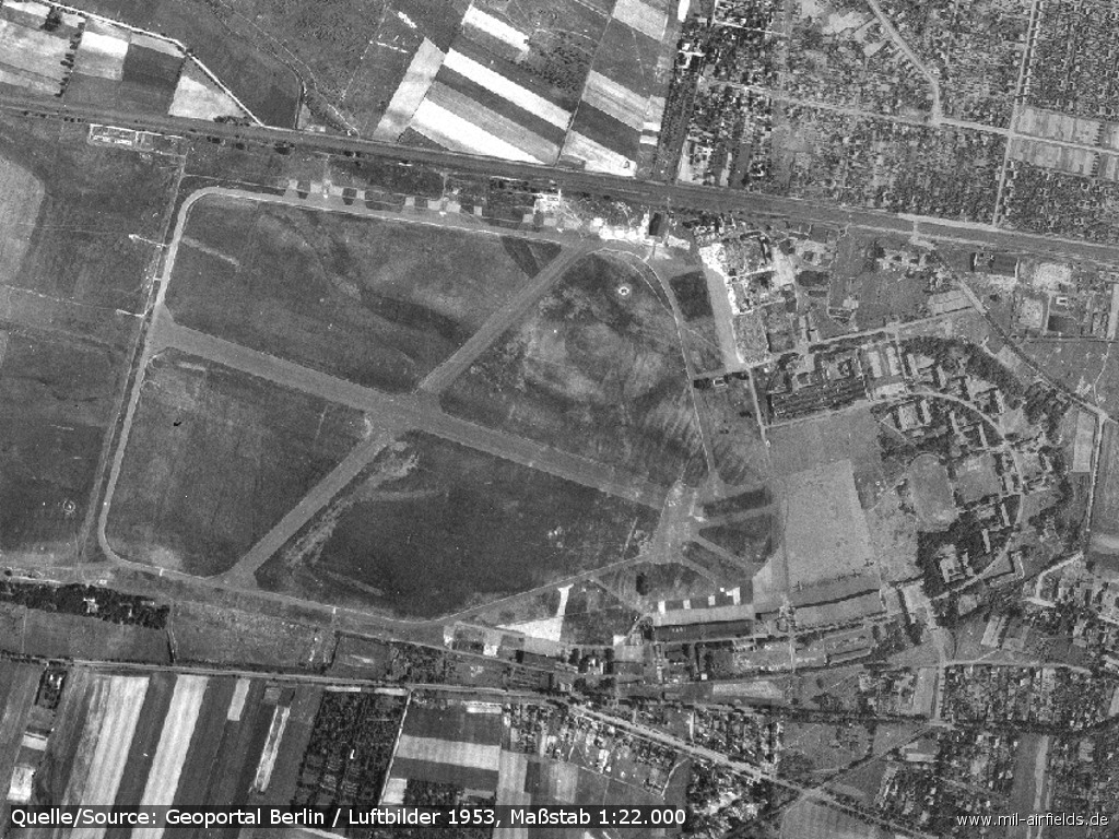Berlin Staaken airfield aerial view 1953