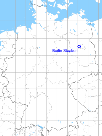 Map with location of Berlin Staaken airfield