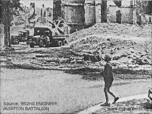 Loading rubble for runway base from ruins of Berlin
