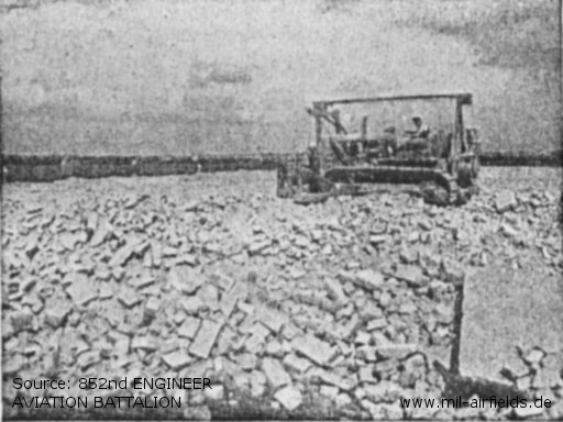 Grading initial rubble course runway base