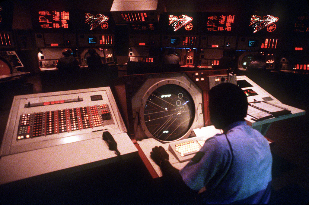 Berlin Air Route Traffic Control Center BARTCC control room (1986)