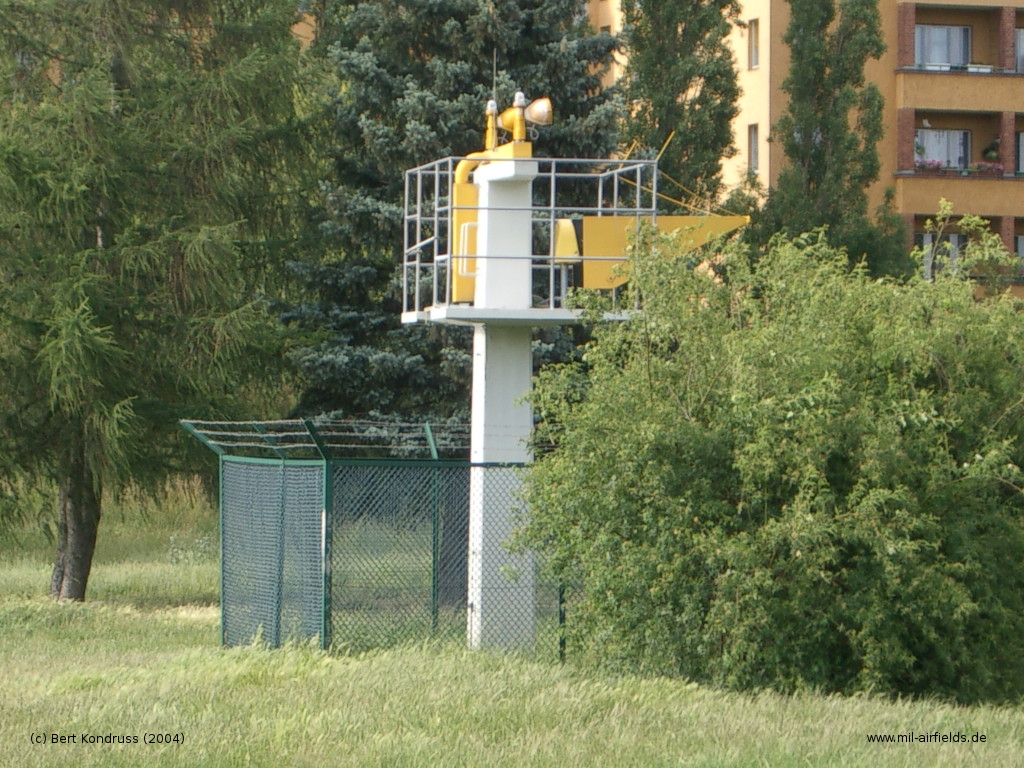Pole with approach lights at Berlin Tempelhof airfield