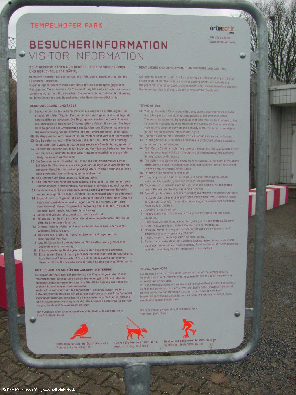 Besucherinformation Tempelhofer Park
