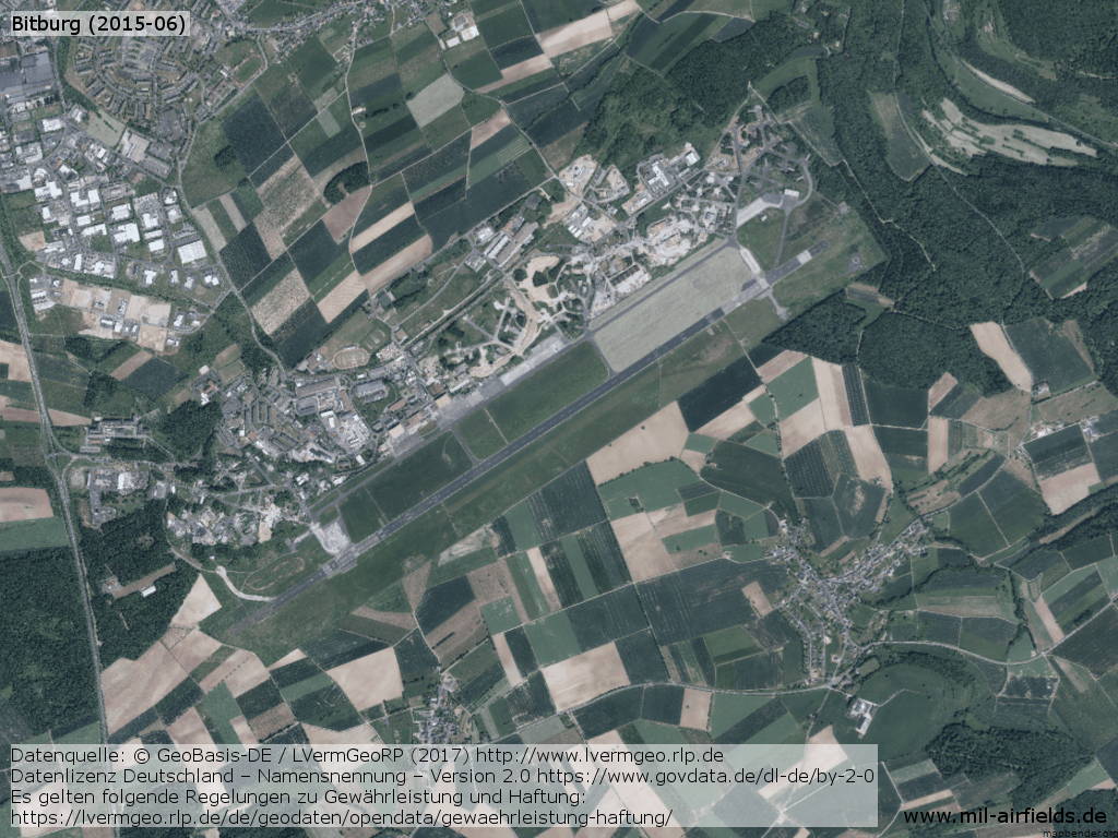 Aerial view of Bitburg Airfield from June 2015