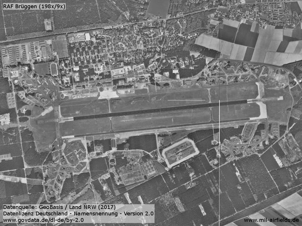 Luftbild britischer Flugplatz Brüggen