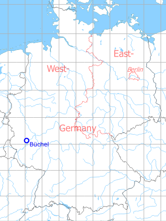 Map with location of Büchel Airfield
