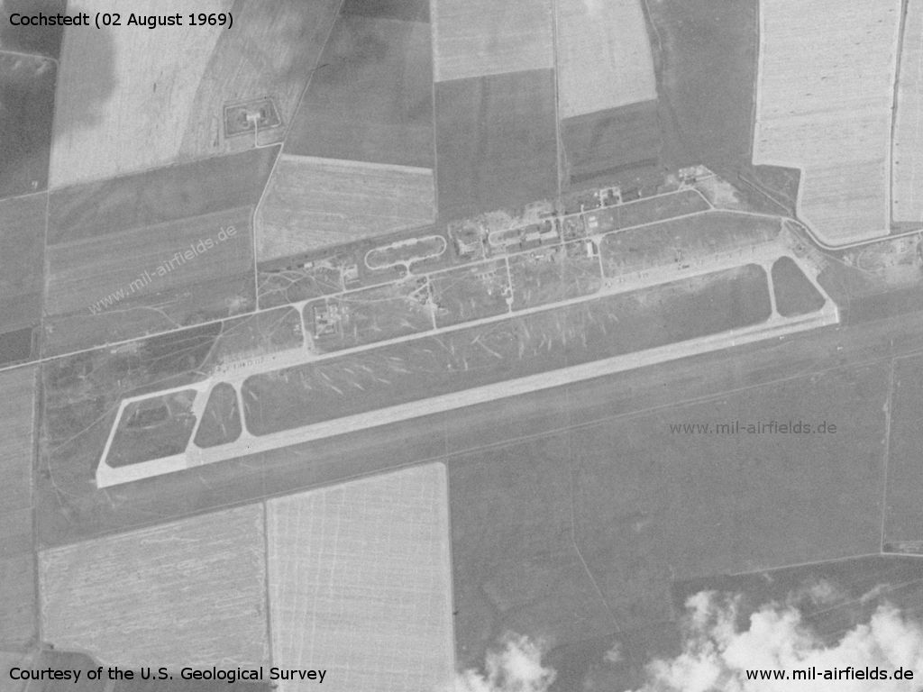 Flugplatz Cochstedt auf einem Satellitenbild 1969