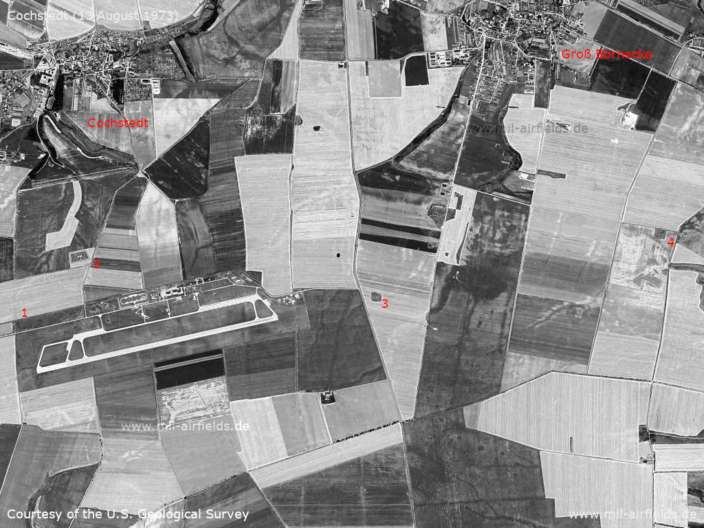 Der Flugplatz 1973 - Satellitenbild