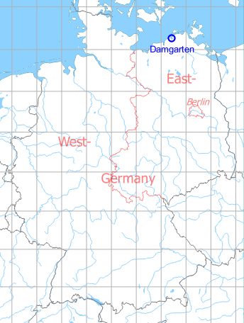 Karte mit Lage Flugplatz Damgarten