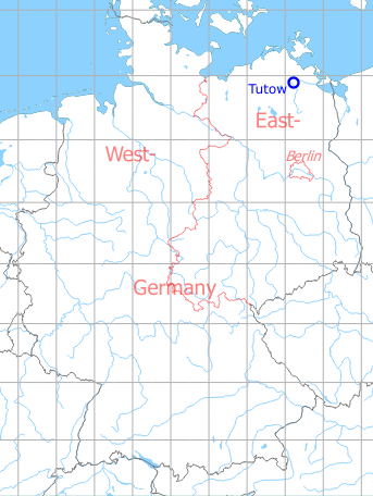Karte mit Lage Flugplatz Tutow
