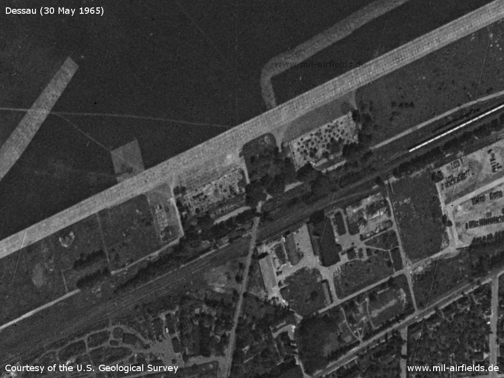 Demolished hangars in the south, Dessau-Alten train station