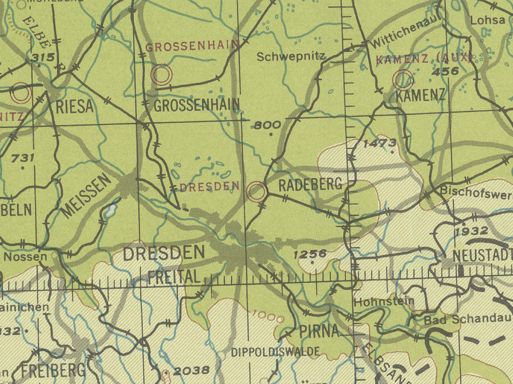 Flugplatz Dresden: Karte Zweiter Weltkrieg