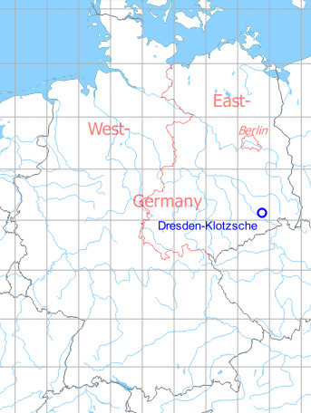 Map with location of Dresden Airport