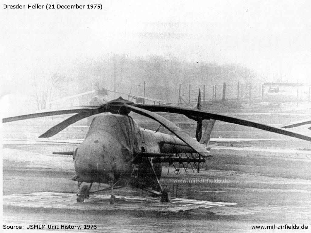 Soviet helicopter Mi-4 Hound with special aerials at Dresden Heller, Germany