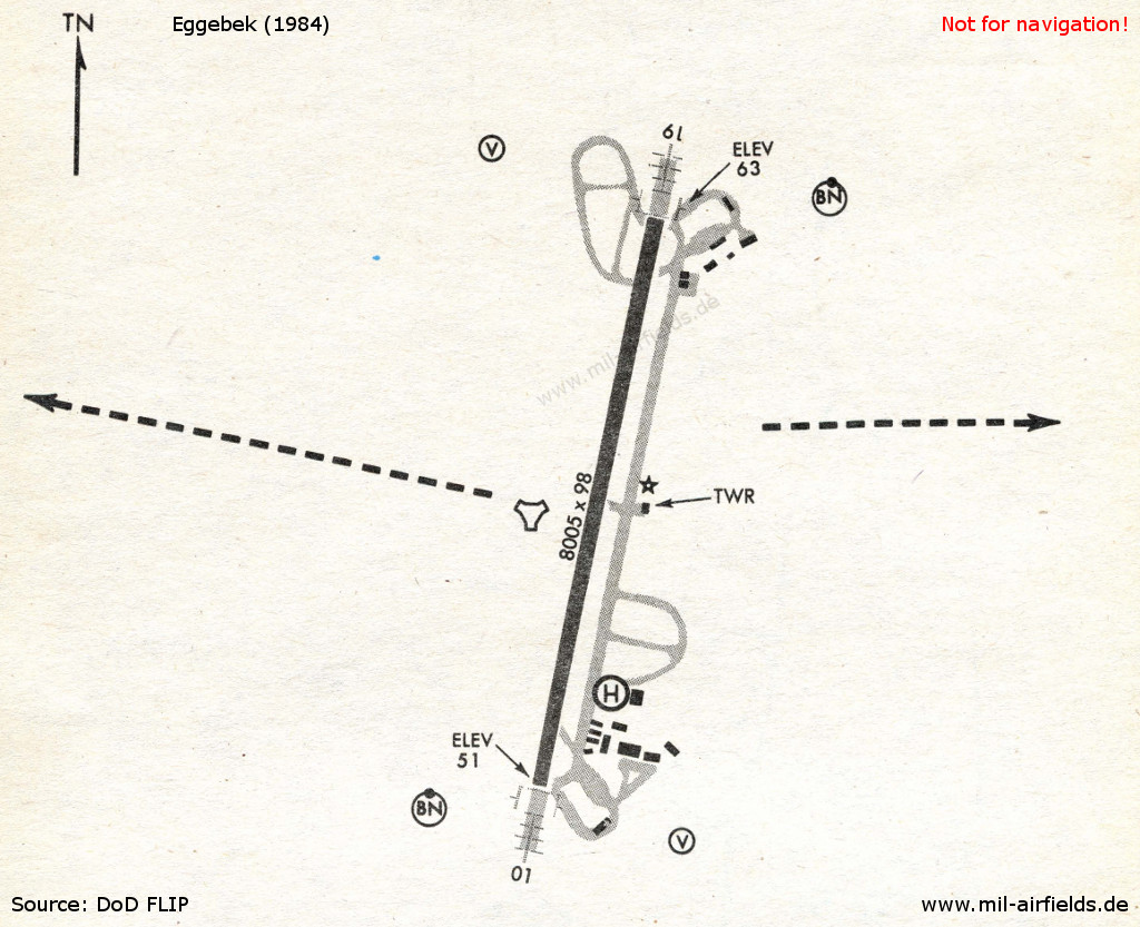 Karte Flugplatz Eggebek 1984