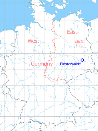 Map with location of Finsterwalde Air Base