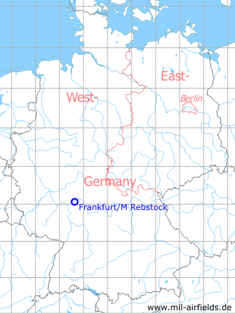 Karte mit Lage Flughafen Frankfurt/Main Rebstock