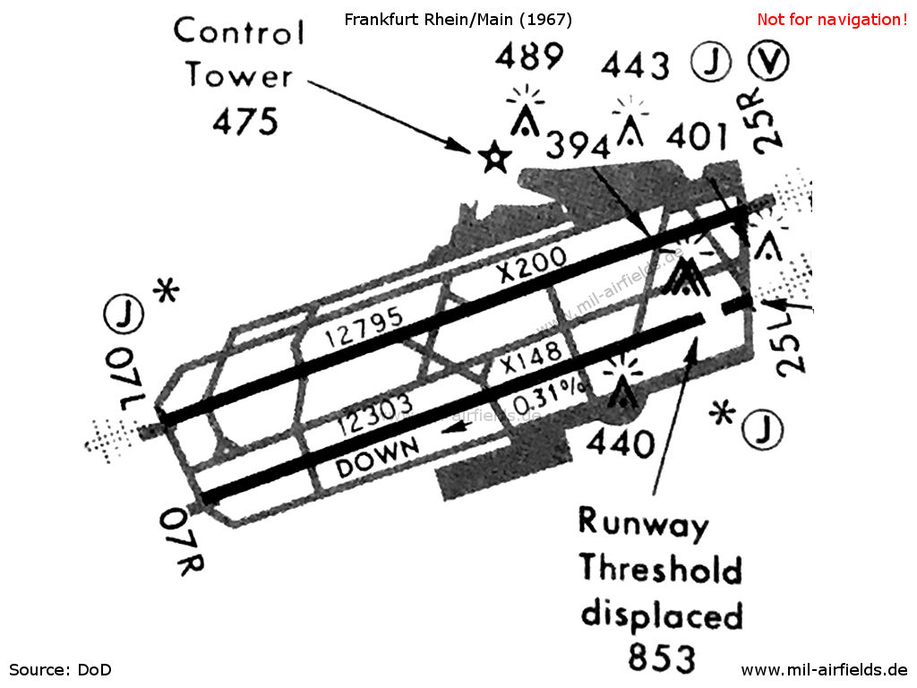 Karte Flughafen Frankfurt 1967