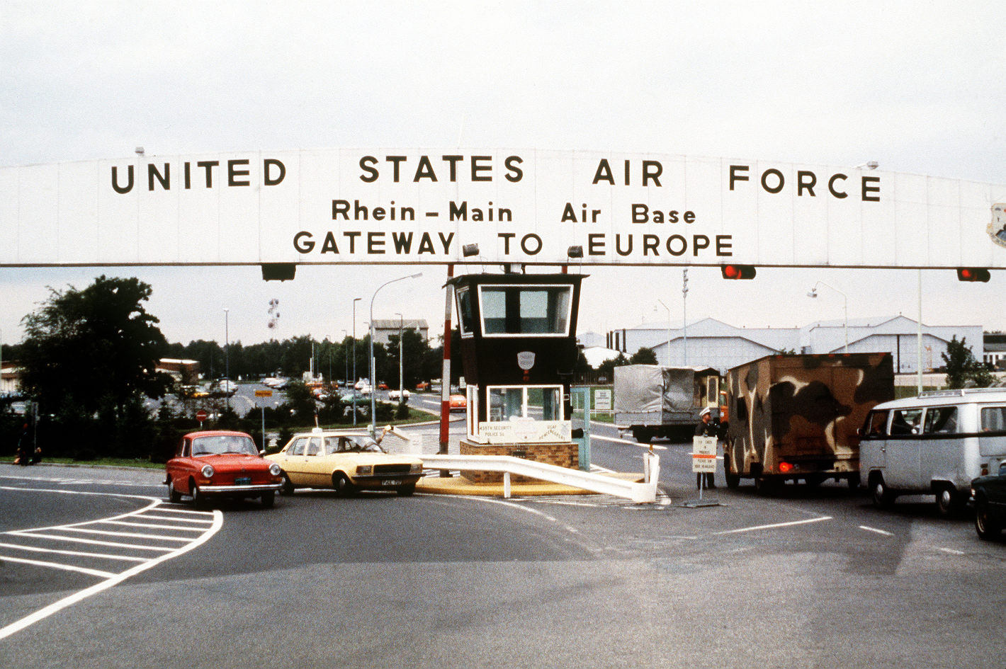 Main gate - United States Air Force Rhein Main Air Base Gateway to Europe