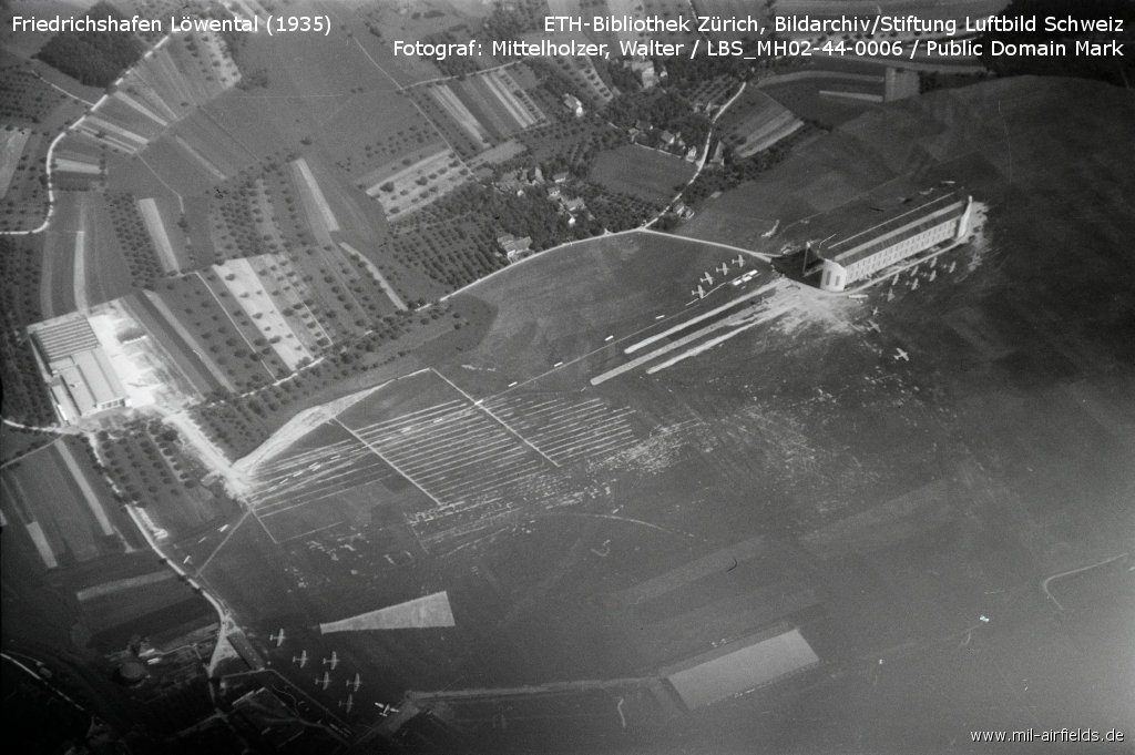 Luftbild Flugplatz Friedrichshafen 1935