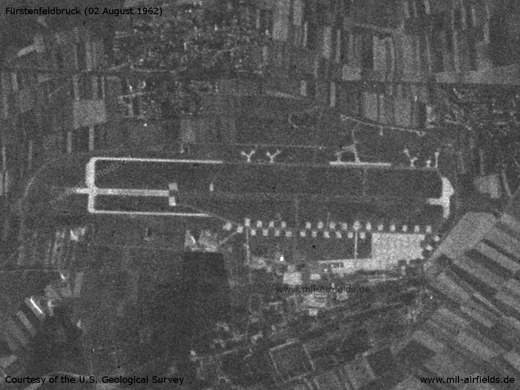 Fürstenfeldbruck Air Base, Germany, on a US satellite image from 02 August 1962