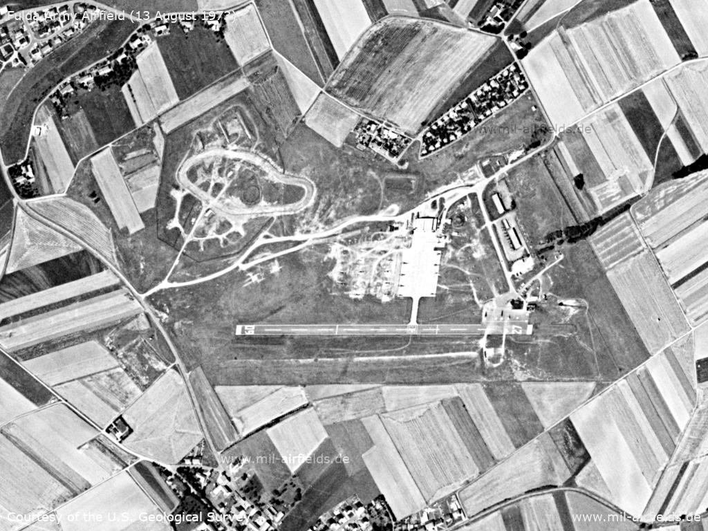 Fulda Army Airfield AAF, Germany, on a US satellite image 1973