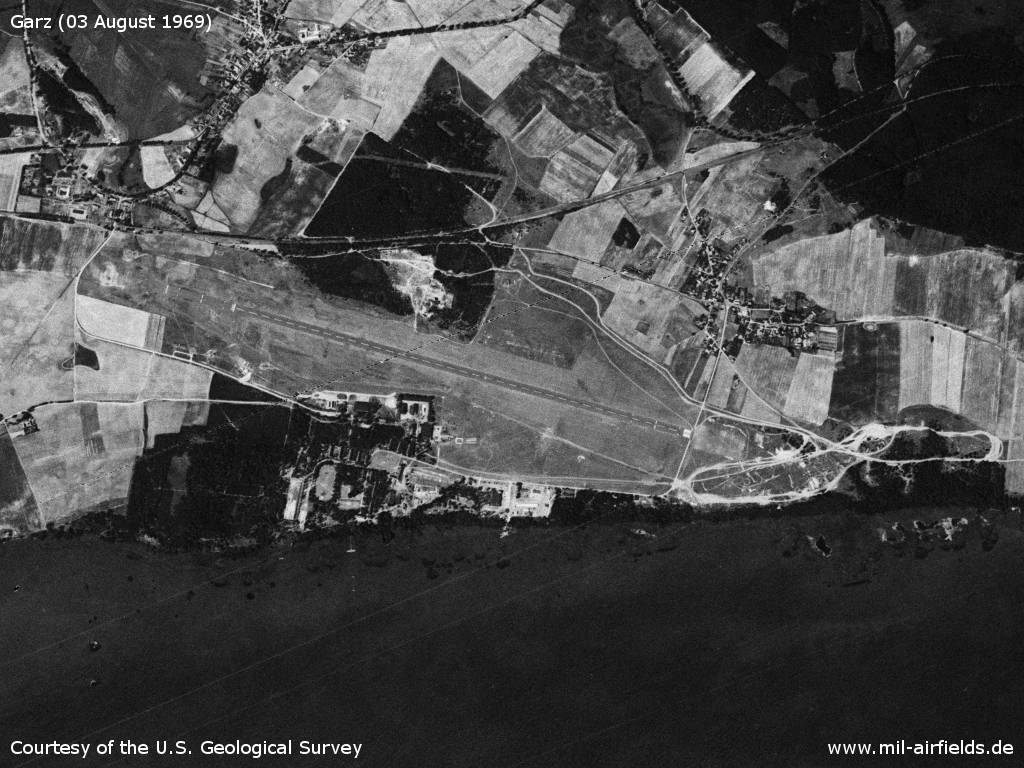 Flugplatz Garz auf einem Satellitenbild 1969