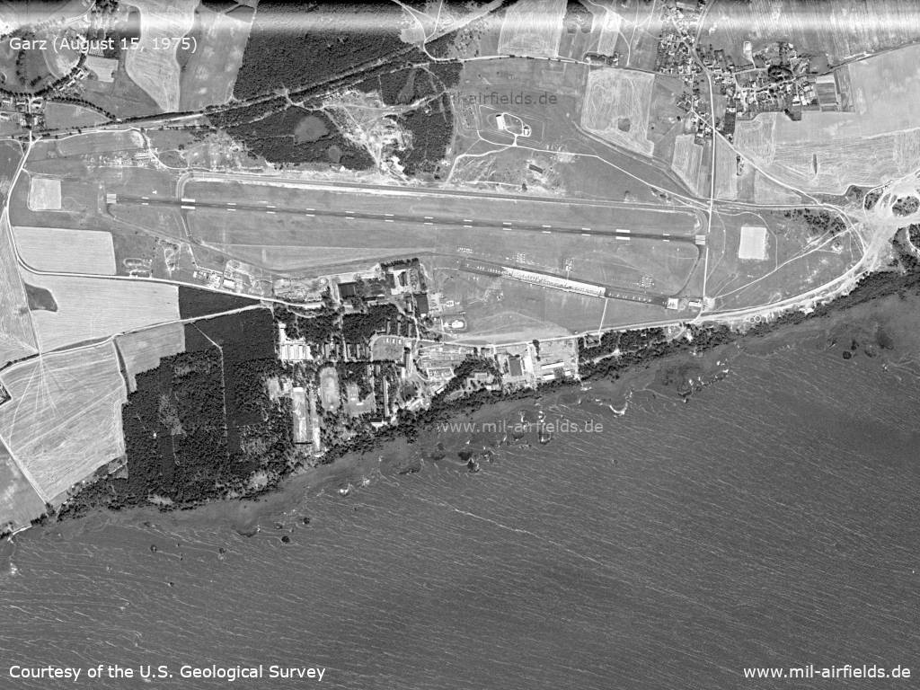 Aerial photo/satellite image Garz/Heringsdorf airfield GDR 1975