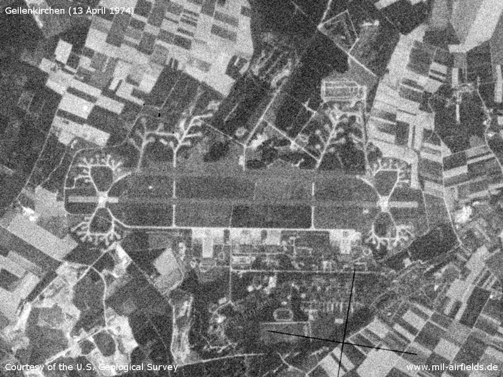 Flugplatz Geilenkirchen auf einem Satellitenbild 1974