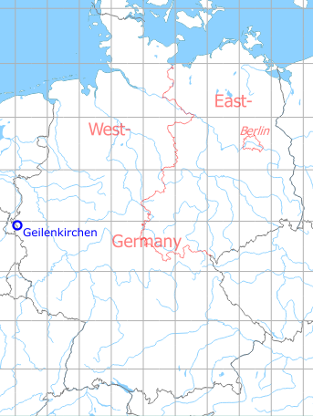 Map with location of Geilenkirchen Air Base, Germany