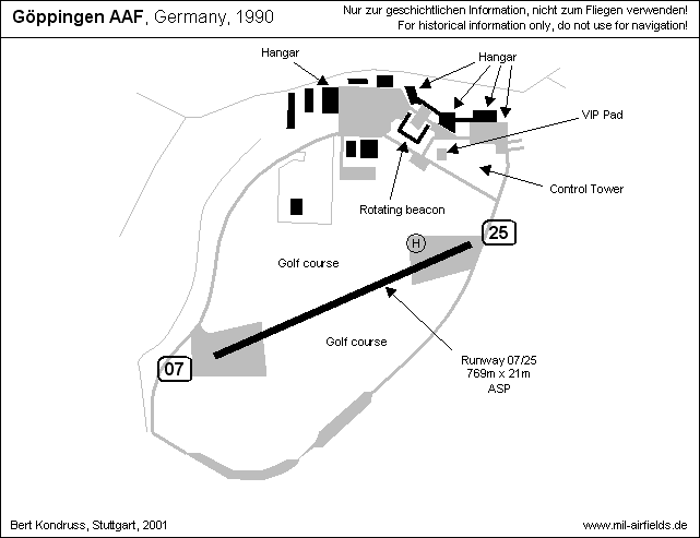Göppingen Army Airfield: Karte