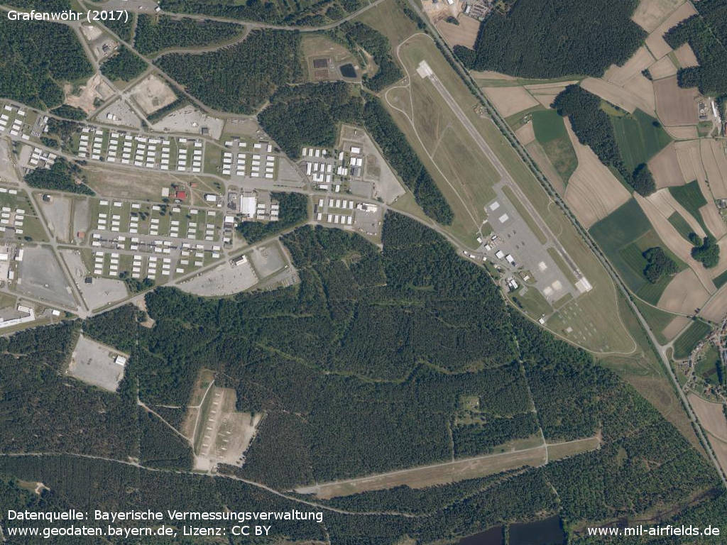 Aerial image Grafenwöhr Airfield, Germany 2017