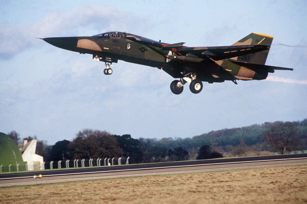 F-111F from the 493rd Tactical Fighter Squadron at Hahn