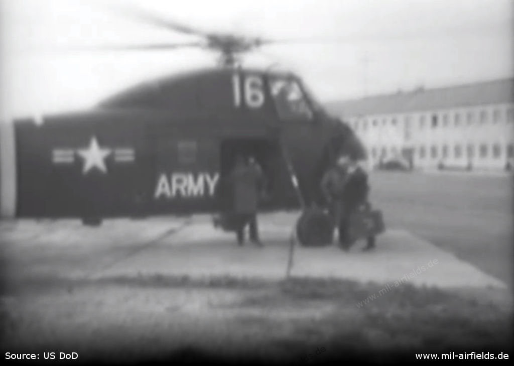 US Army helicopter Sikorsky S-58 / H-34 at Heidelberg Army Airfield
