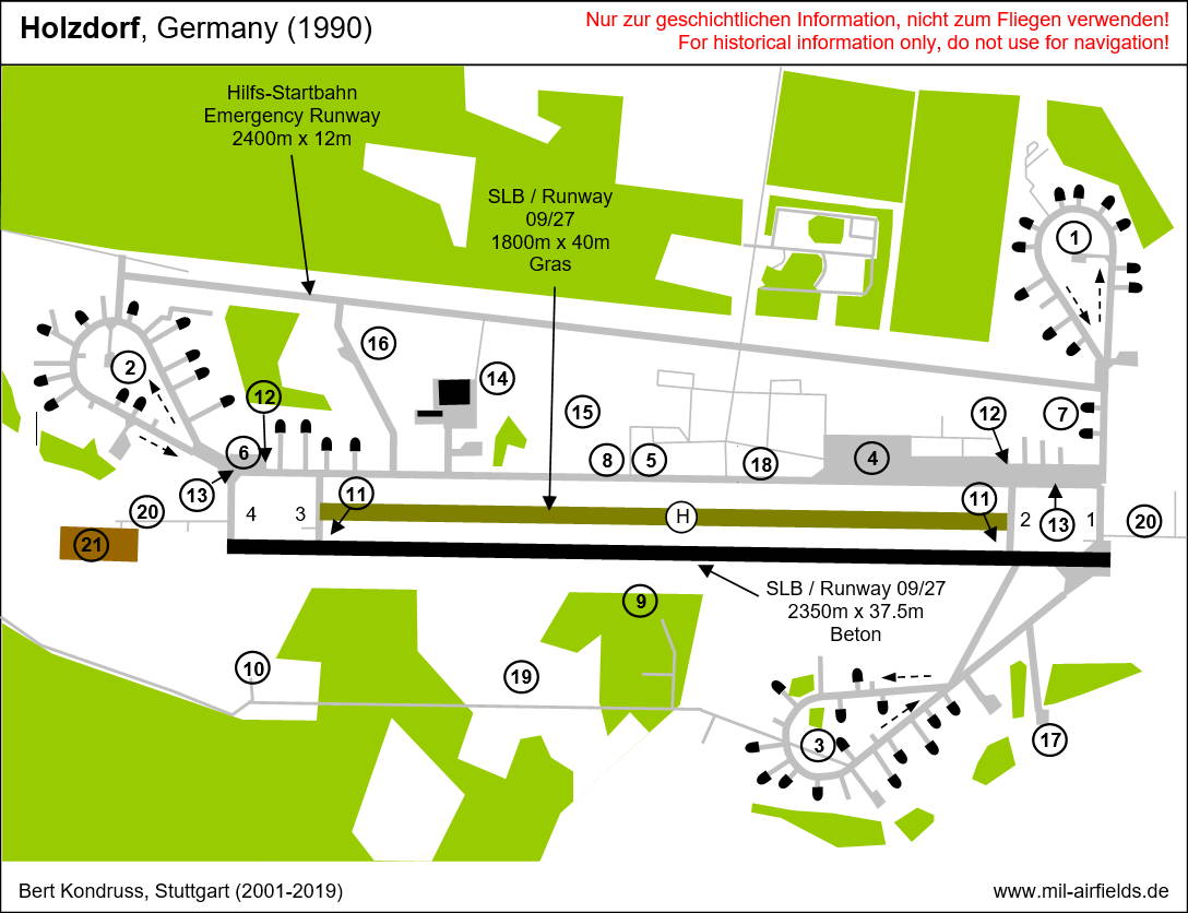 Karte NVA-Flugplatz Holzdorf JG-1