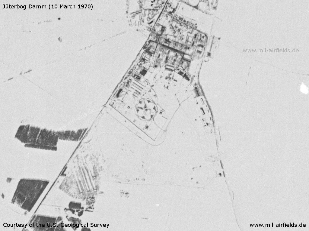 Landeplatz Jüterbog auf einem Satellitenbild 1970