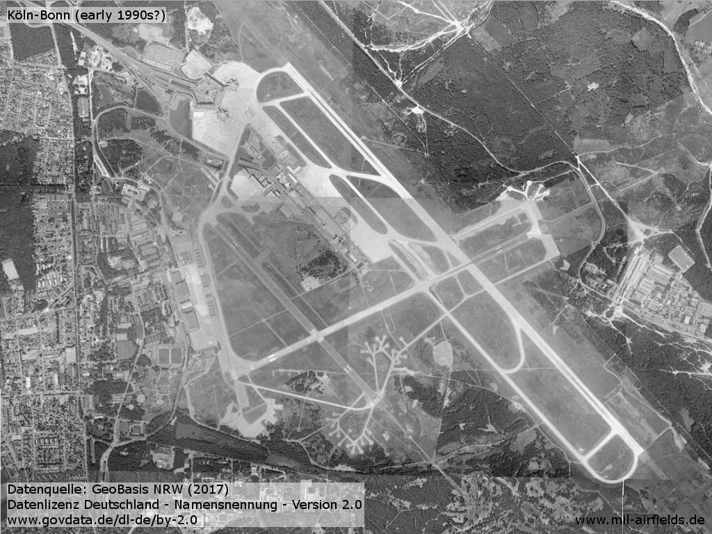 Luftbild Flughafen Köln-Bonn frühe 1990er Jahre?