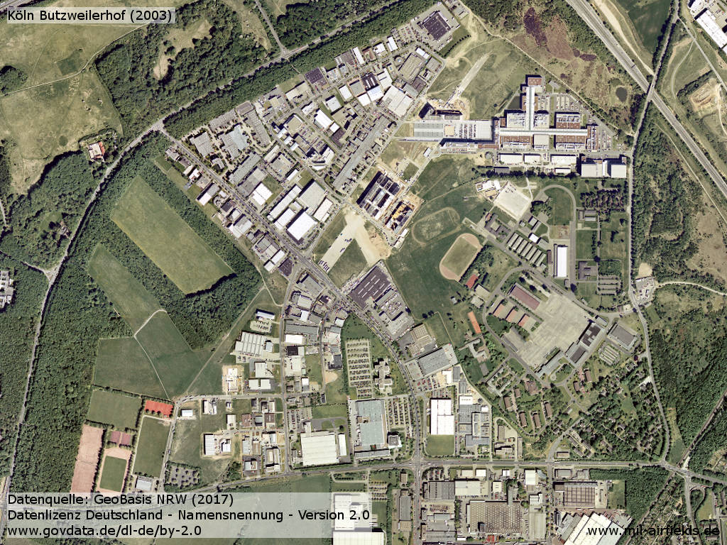 Aerial picture 1998 of former Butzweilerhof airfield