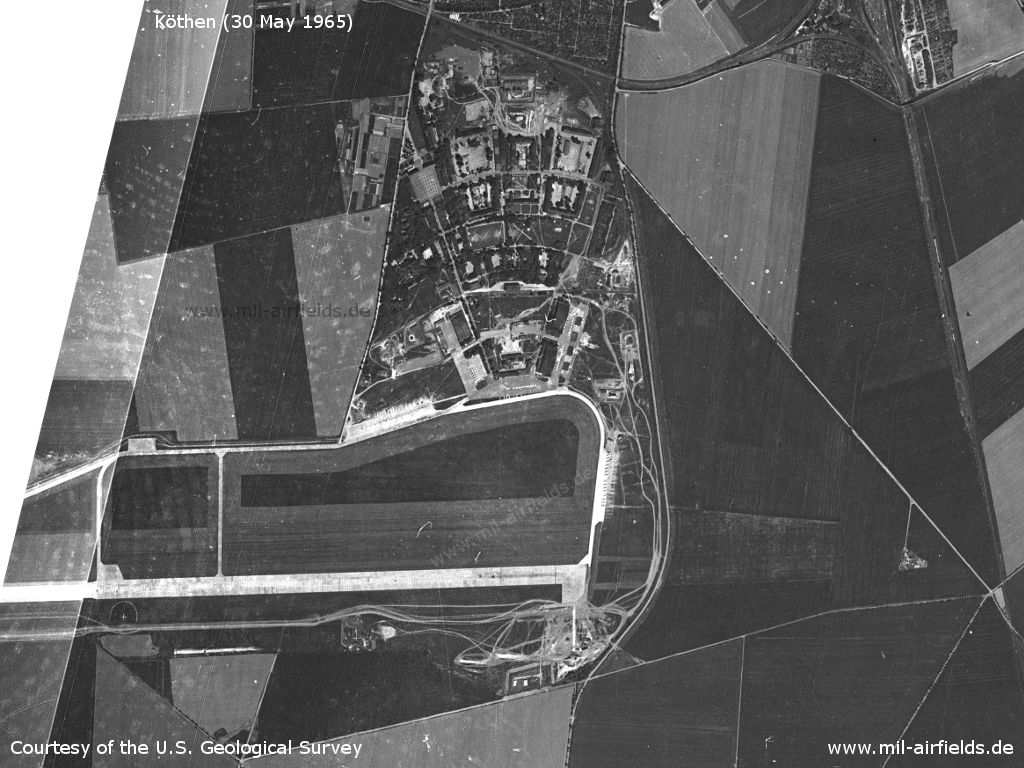 Köthen Air Base, Germany, on a US satellite image 1965