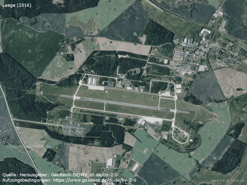 Aerial image of Laage Air Base, Germany 2016