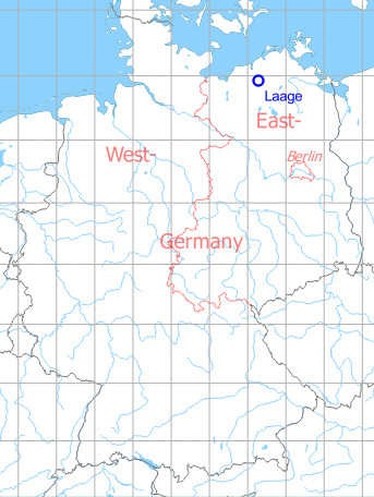 Map with location of Laage Air Base