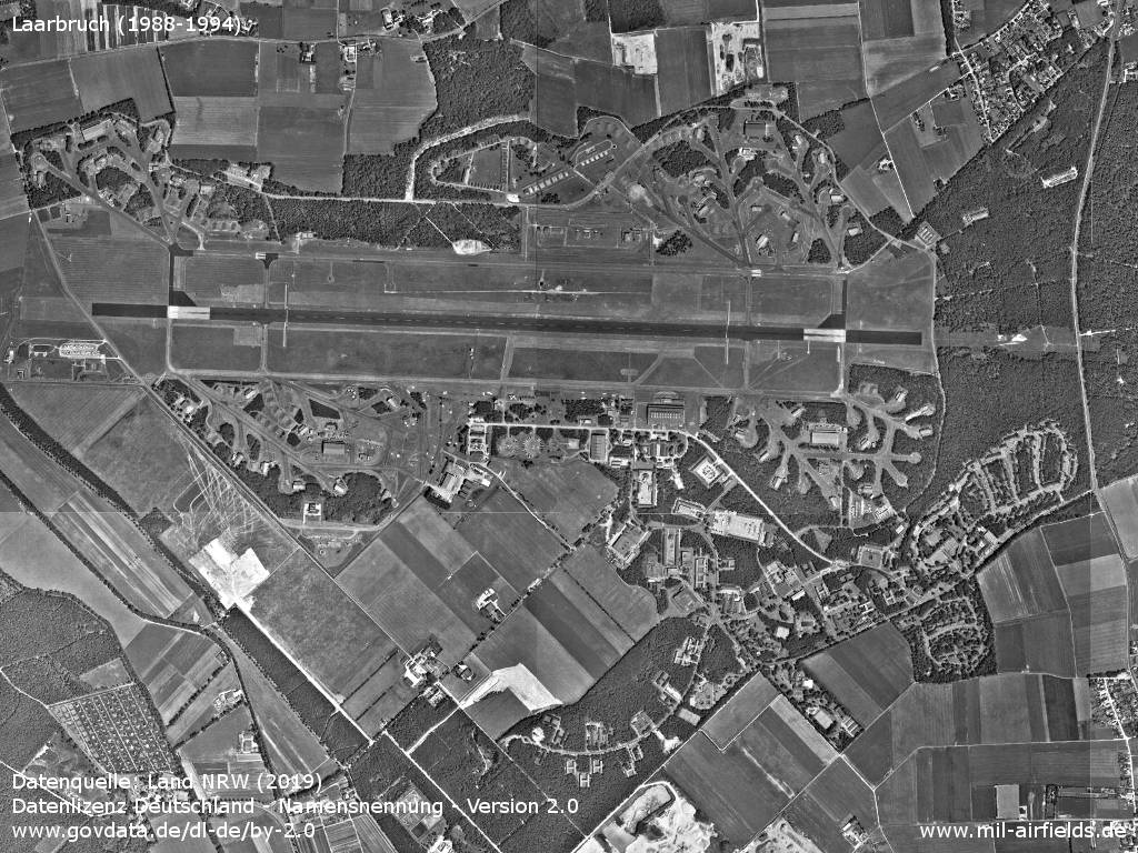 Flugplatz Laarbruch: Luftbild Ende 1980er oder Anfang 1990er Jahre