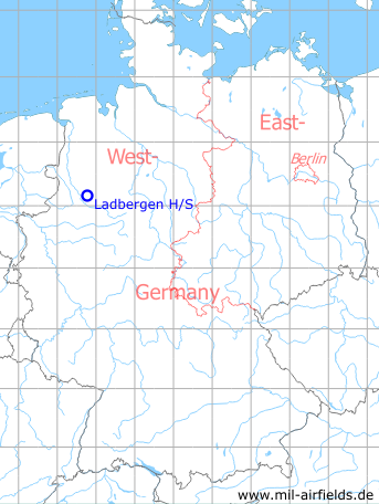 Karte mit Lage Autobahn-Notlandeplatz NLP Ladbergen / Lengerich