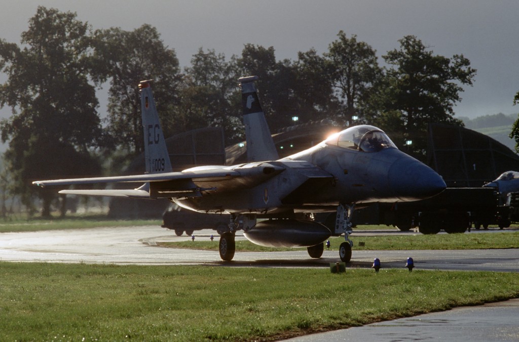 Flugplatz Lahr mit Flugzeug F-15 der 60 TFS der USAF