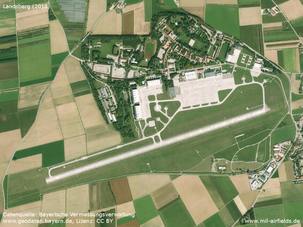 Aerial picture Landsberg aerodrome, Germany 2018